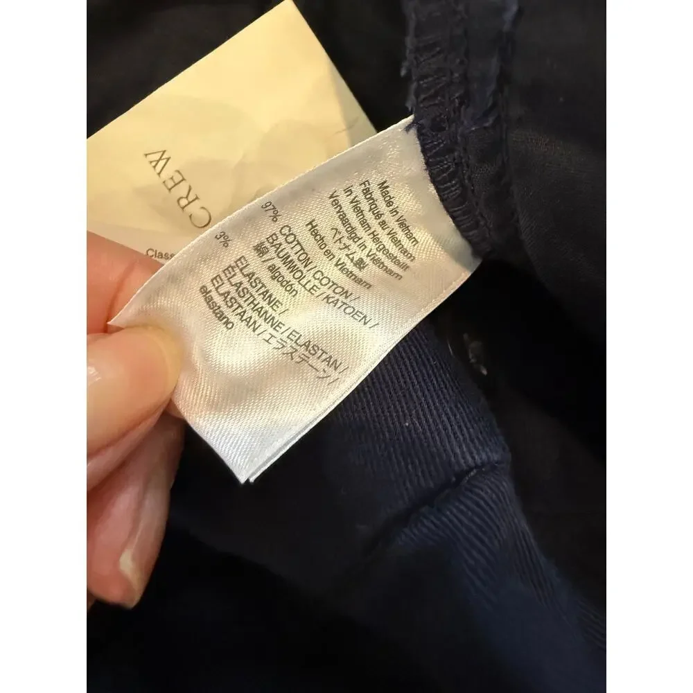 J. Crew Slim Broken In Boyfriend Chino Pants Navy Blue 29